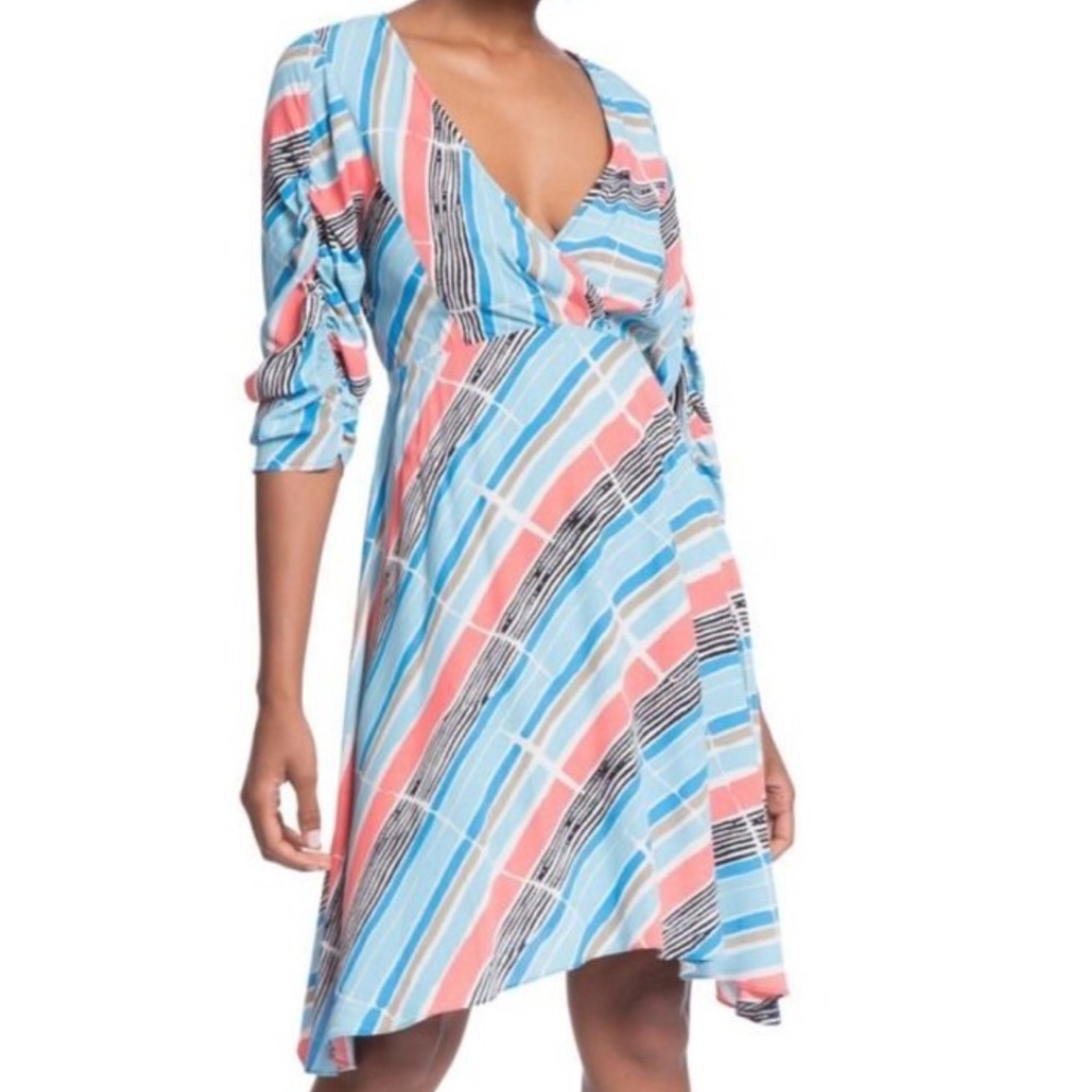 Plenty by Tracy Reese• Printed Ruched-Sleeve Dress